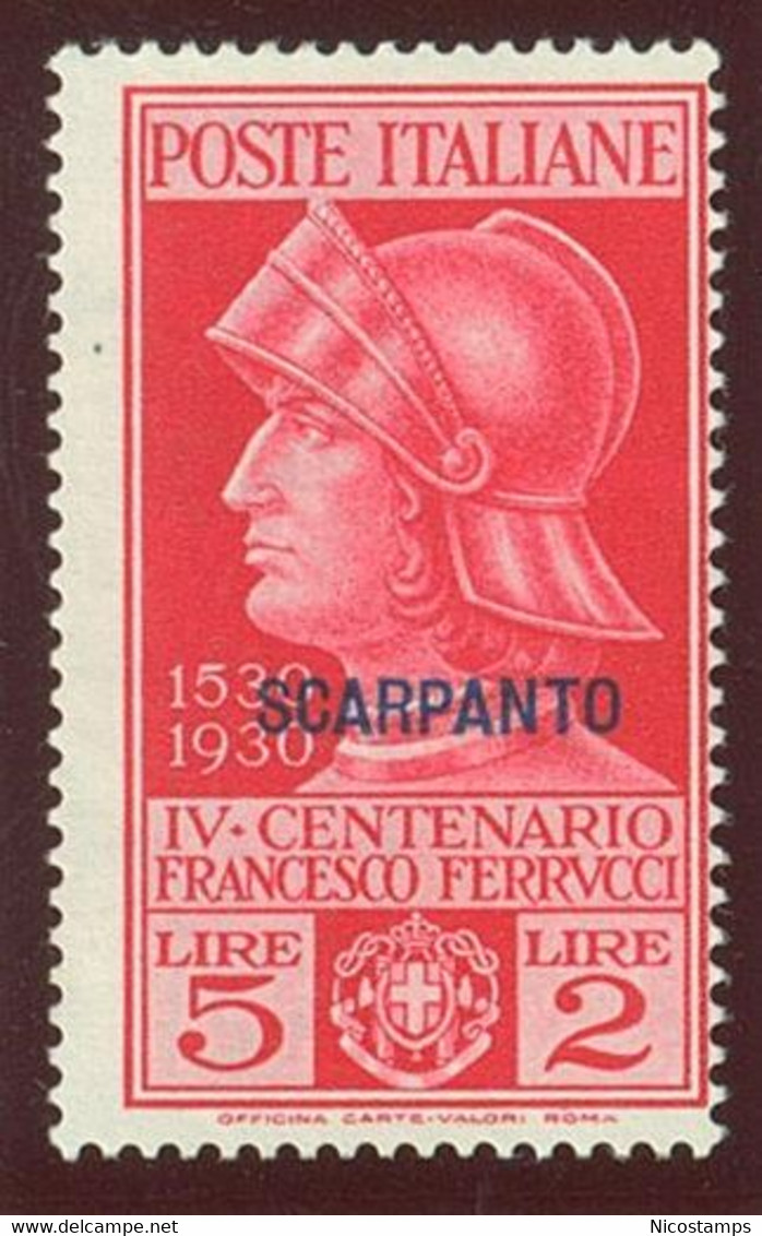 ITALIA COLONIE EGEO SCARPANTO SASS. 12 - 16 NUOVI - Aegean (Scarpanto)