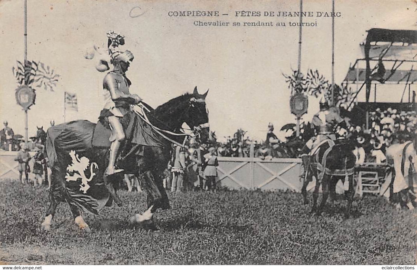 Compiègne  60 Fêtes de Jeanne d'Arc    Ensemble/lot de 10 cartes, thème Tournoi et jeu de Quintaine   (voir scan)