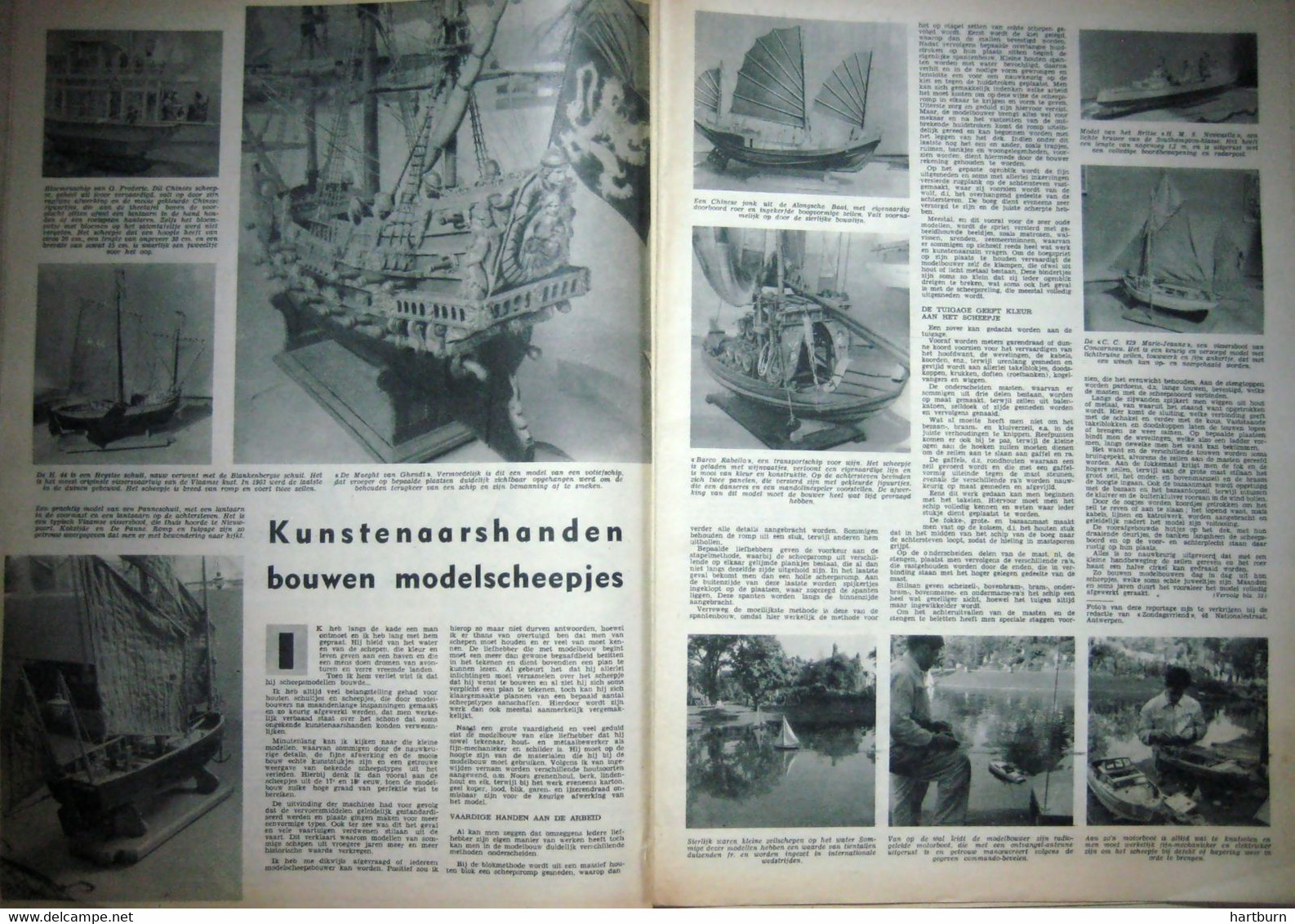 Kunstenaars Bouwen Scheepsmodellen (20.10.1955) Scheepsvaart. Heyst - De Panne - Other & Unclassified