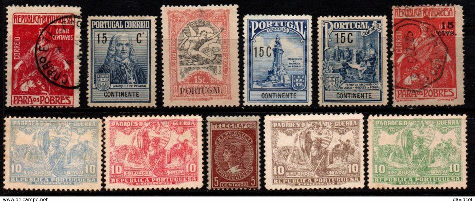 PORT184- PORTUGAL - 1925-28- POSTAL TAX STAMPS. -MH - Unused Stamps