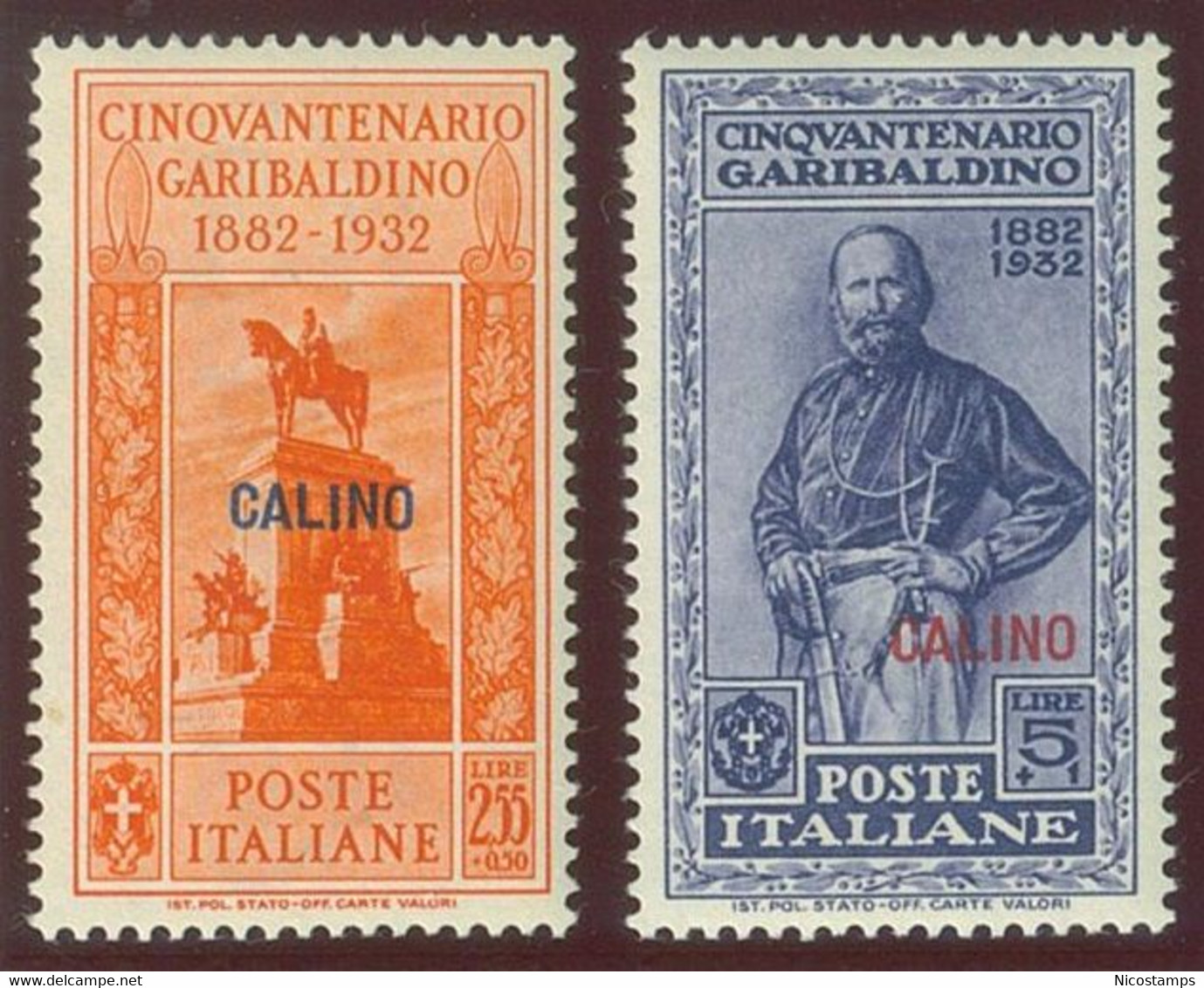 ITALIA COLONIE EGEO CALINO SASS. 17 - 26 NUOVI - Egeo (Calino)