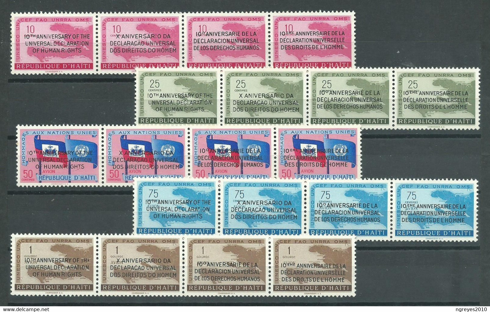 200037364  TAHITI  YVERT   Nº  402/9 AEREO  Nº 146/57  **/MNH - Tahiti