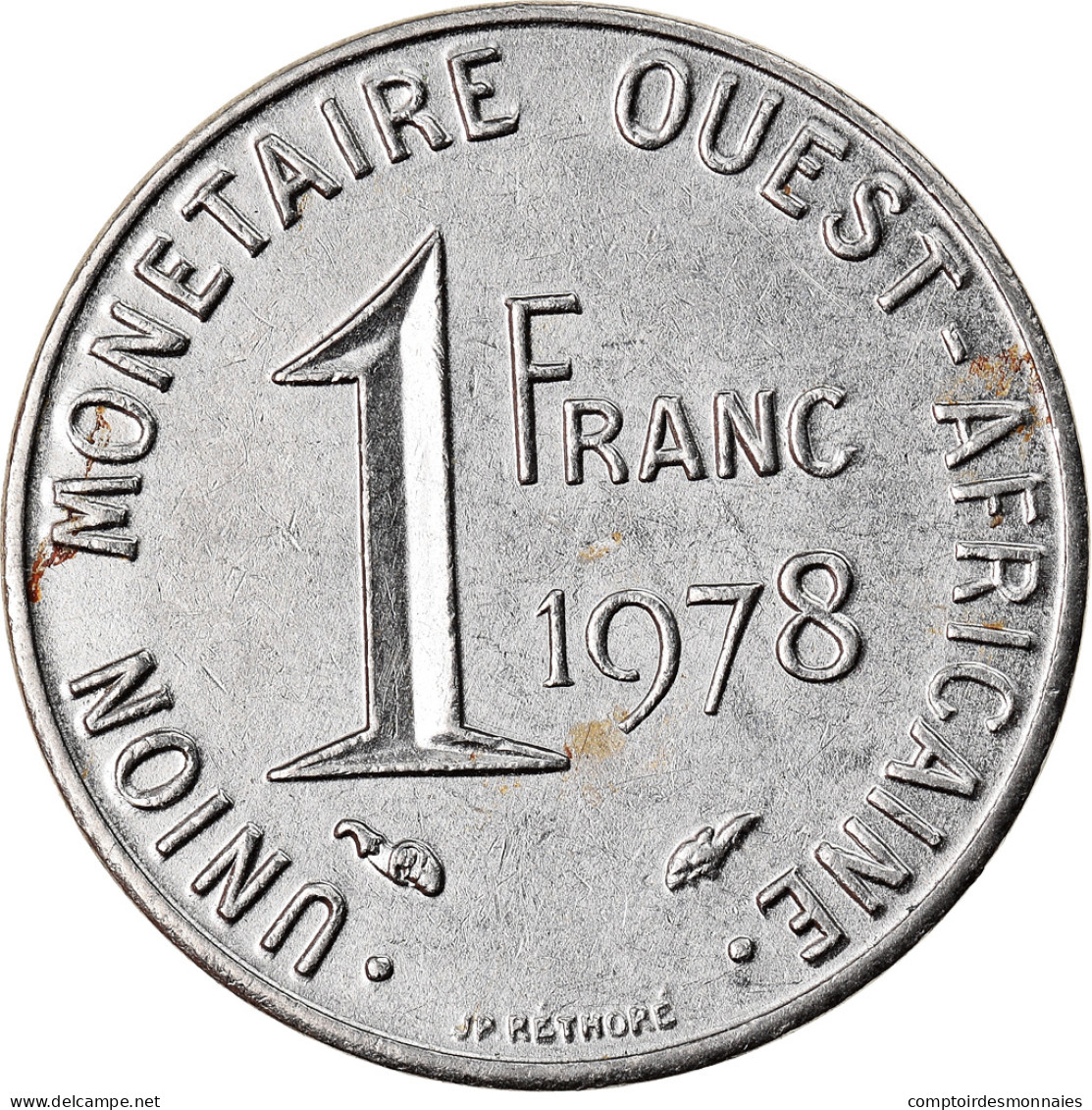 Monnaie, West African States, Franc, 1978, TTB, Steel, KM:8 - Côte-d'Ivoire