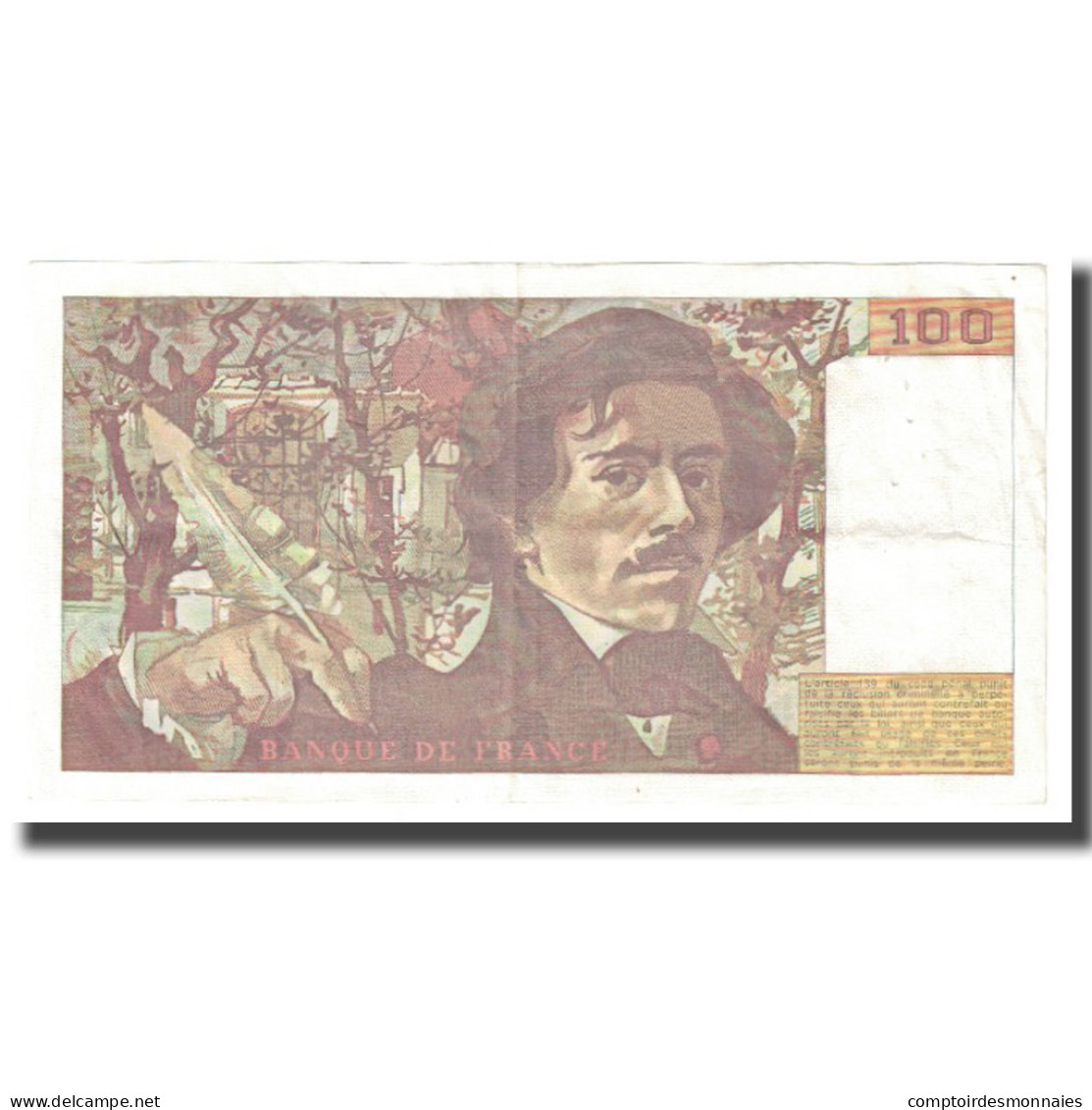 France, 100 Francs, 1991, D.Bruneel-B.Dentaud-A.Charriau, SUP - 100 F 1978-1995 ''Delacroix''