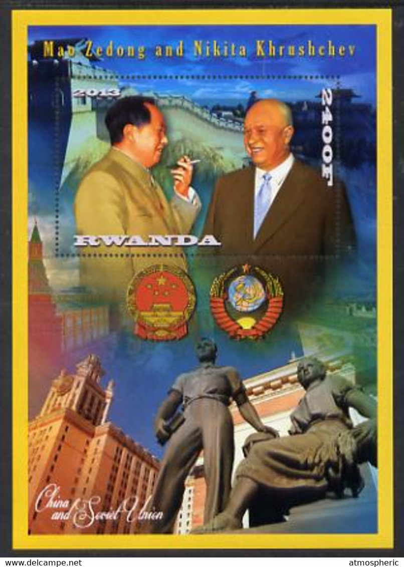 2013 Mao Tse-tung & Nakita Khrushchev Perf Deluxe Sheet Containing 1 Value U/M - Mao Tse-Tung