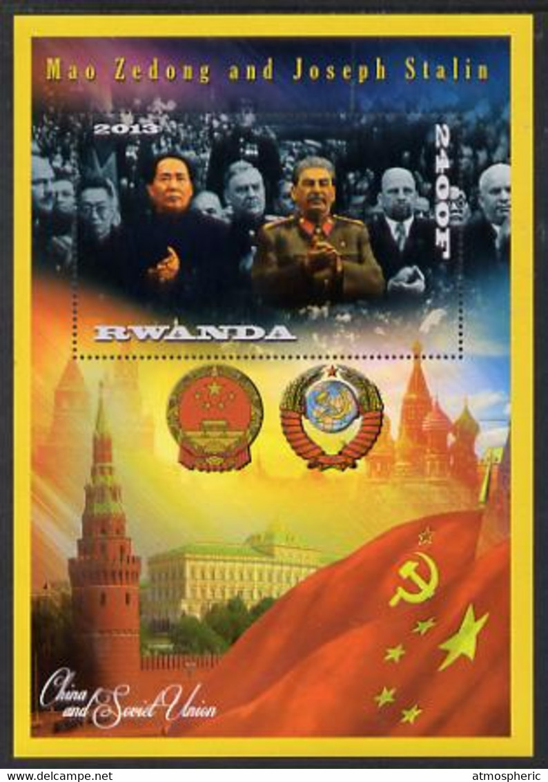 2013 Mao Tse-tung & Joseph Stalin Perf Deluxe Sheet Containing 1 Value U/M - Mao Tse-Tung