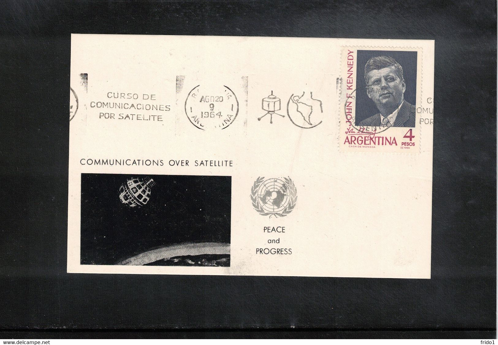 Argentina 1964 Space / Raumfahrt Communications Over Satellite Interesting Postcard - Südamerika