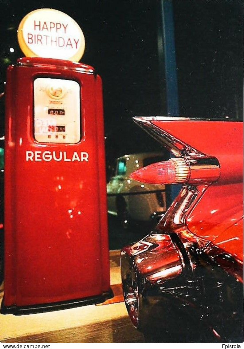 ► CADILLAC & Gas Station  - Happy Birthay Machine - Memphis Tennessee 1959 (Reproduction) - Ruta ''66' (Route)