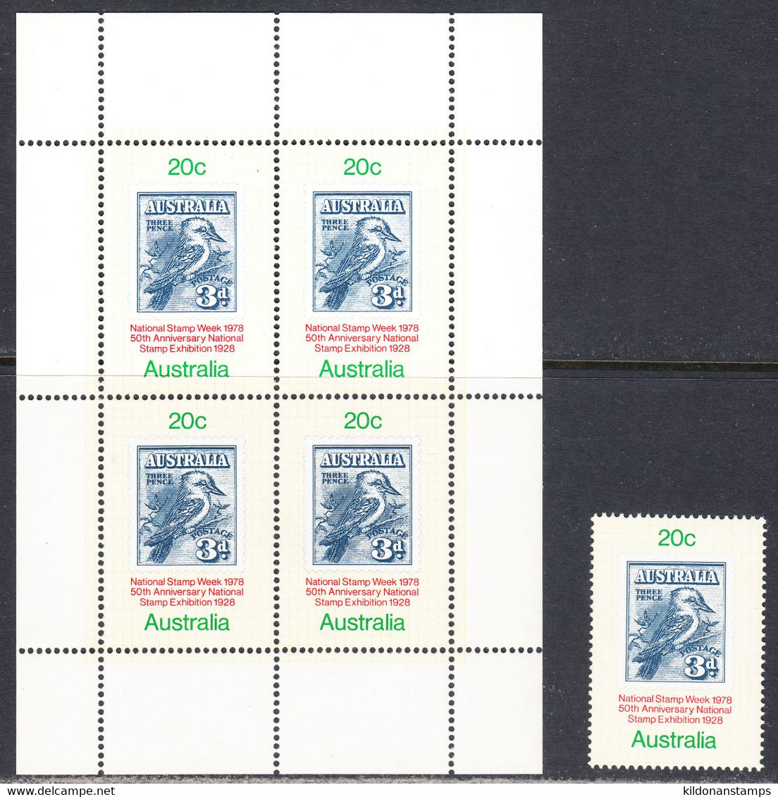 Australia 1978 Minisheet, Mint No Hinge, Sc# ,SG 695 & MS695 - Neufs