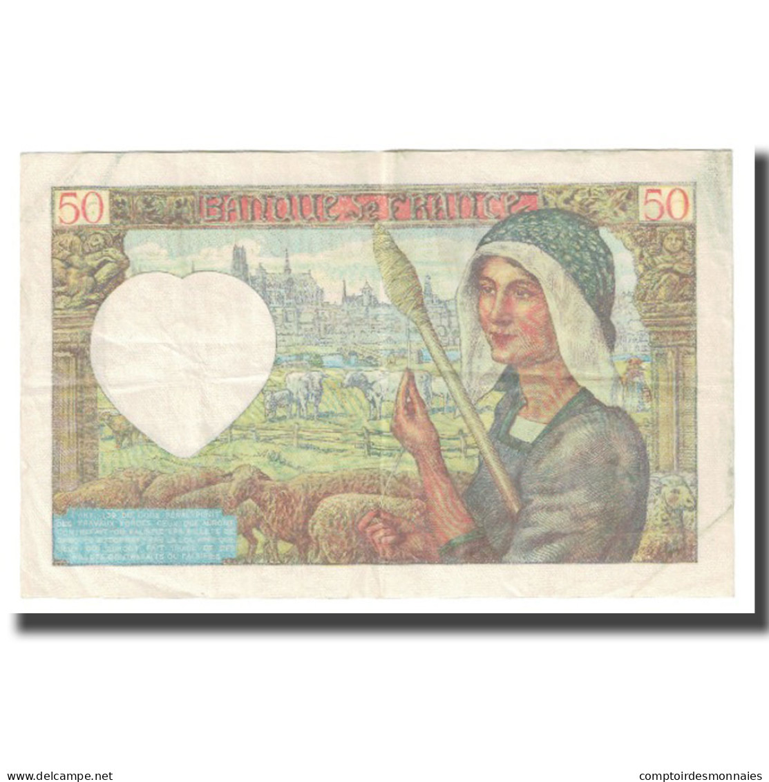 France, 50 Francs, 1941, P. Rousseau And R. Favre-Gilly, 1941-12-18, TTB+ - 50 F 1940-1942 ''Jacques Coeur''