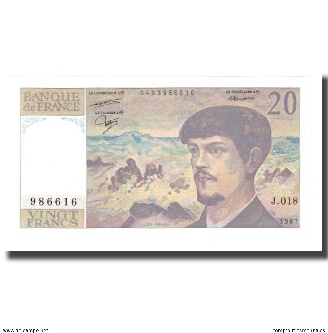 France, 20 Francs, 1987, STROHL FERMAN DENTAUD, NEUF, Fayette:66.08, KM:151b - 20 F 1980-1997 ''Debussy''