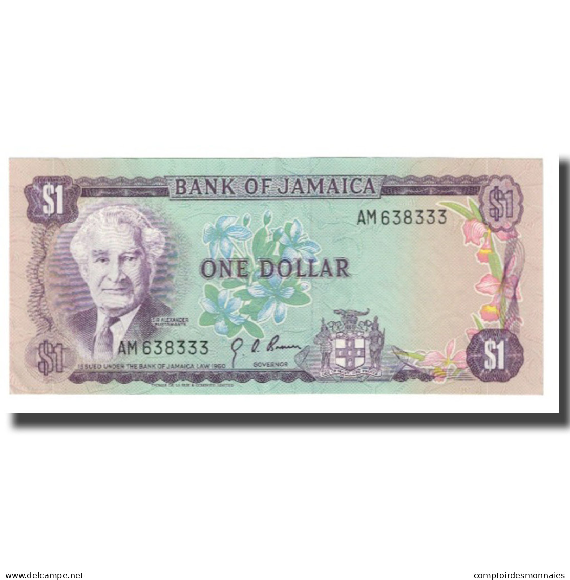 Billet, Jamaica, 1 Dollar, KM:59a, NEUF - Jamaique