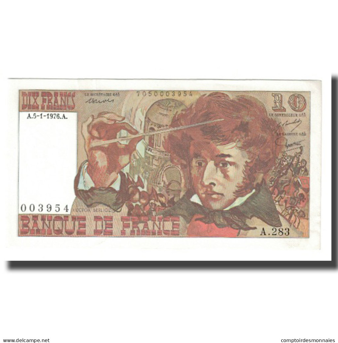 France, 10 Francs, 1976, P. A.Strohl-G.Bouchet-J.J.Tronche, 1976-01-05, SPL+ - 10 F 1972-1978 ''Berlioz''