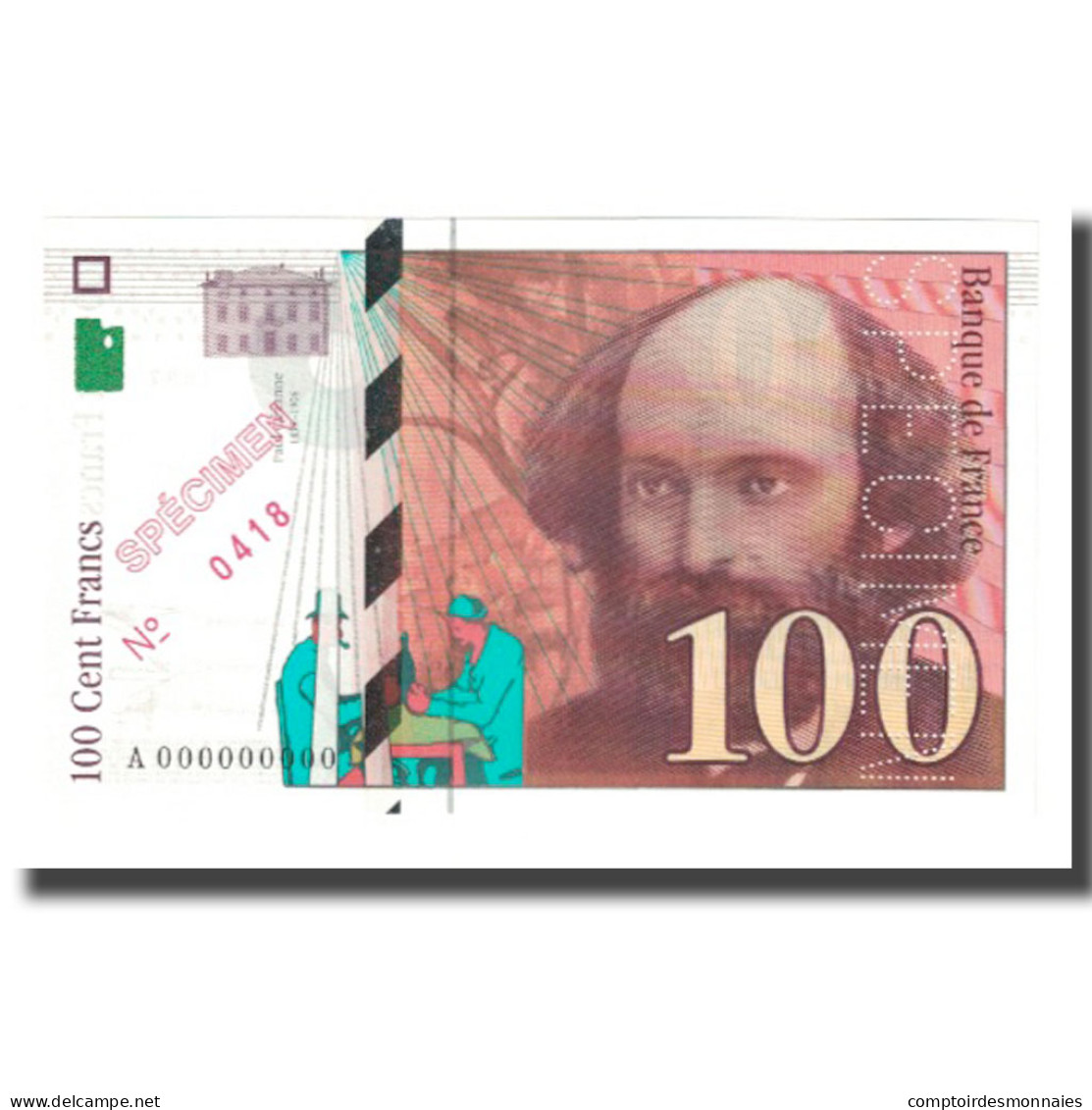 France, 100 Francs, 1997, D.Bruneel-J.Bonnardin-Y.Barroux, NEUF - Specimen