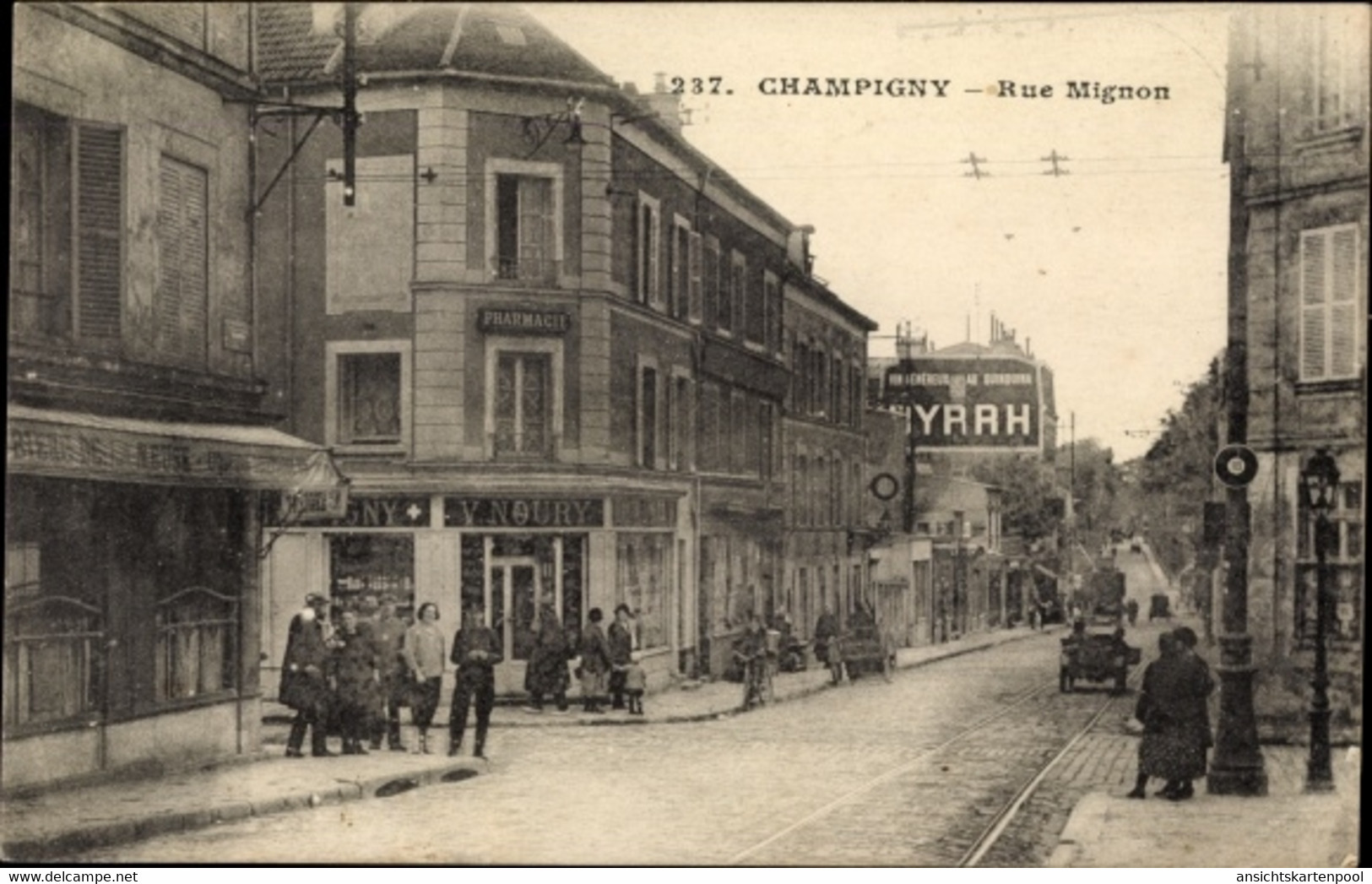 CPA Champigny Val De Marne, Rue Mignon - Otros & Sin Clasificación