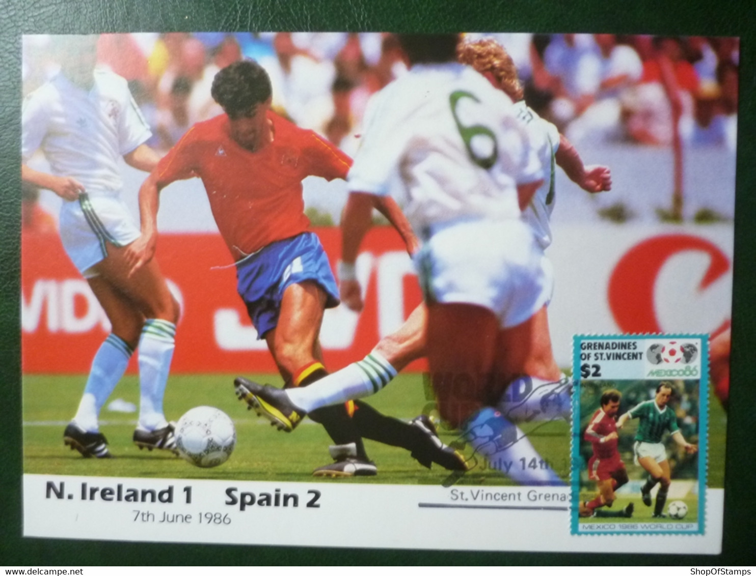 GRENADINES Of ST VINCENT 1986 MEXICO FOOTBALL WORLD CUP FDC CARD With STAMPS - Ploufragan