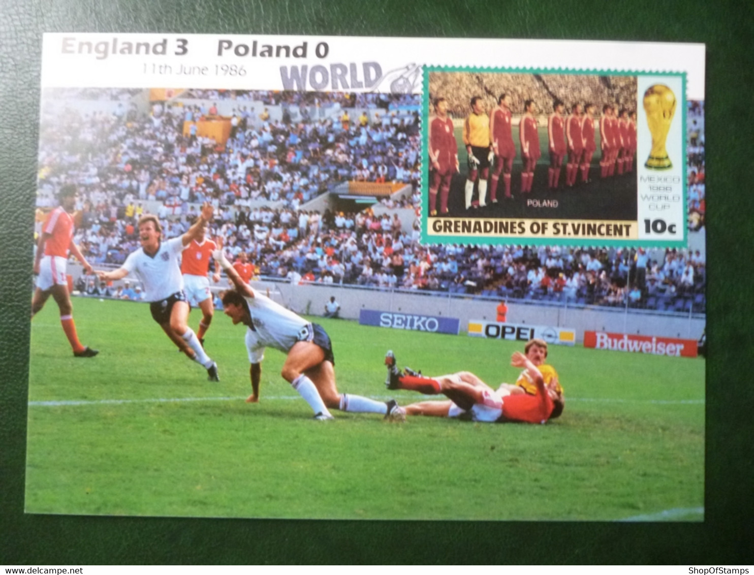 GRENADINES Of ST VINCENT 1986 MEXICO FOOTBALL WORLD CUP FDC CARD With STAMPS - Ploufragan