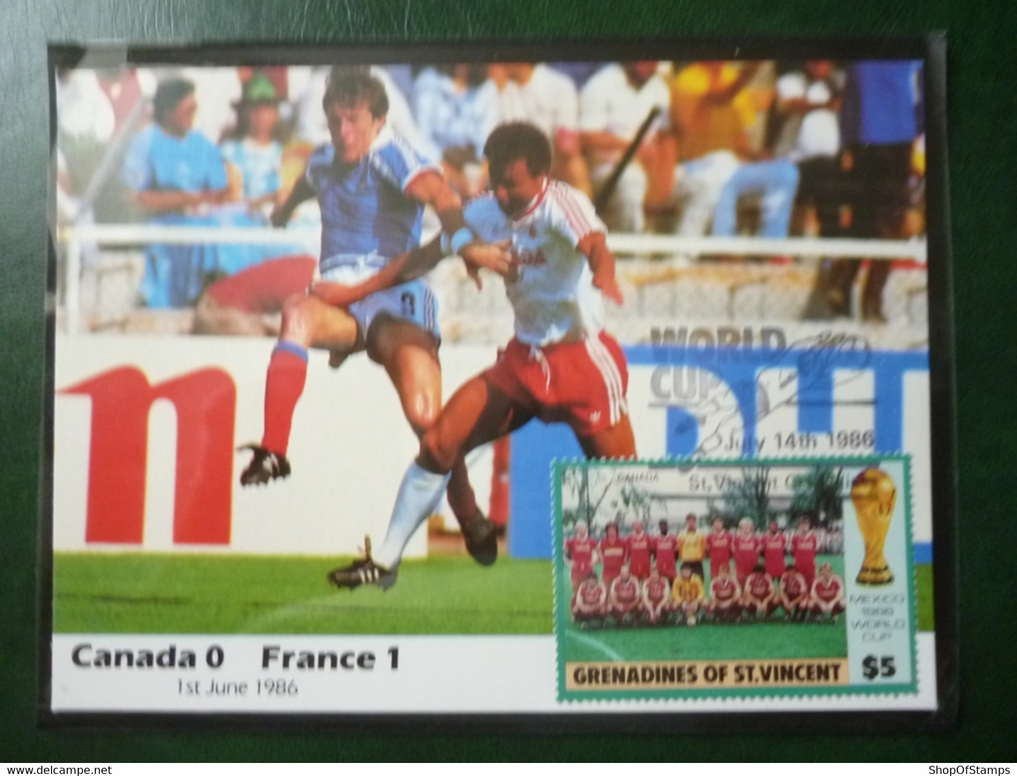 GRENADINES Of ST VINCENT 1986 MEXICO FOOTBALL WORLD CUP FDC CARD With STAMPS - Ploufragan