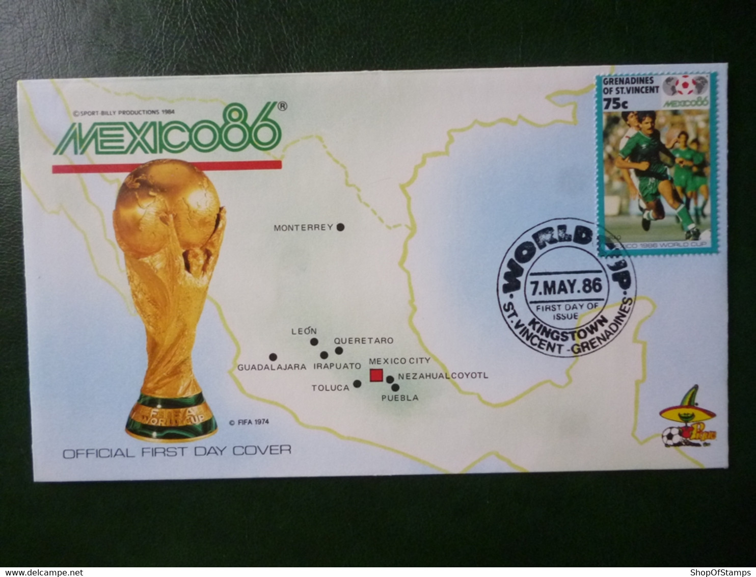 GRENADINES OF ST VINCENT 1986 MEXICO FOOTBALL WORLD CUP FDC COVER With STAMPS - Ploufragan