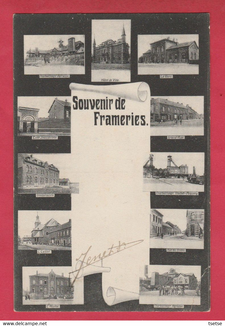 Frameries - Souvenir De ... Carte Multivues - 1907  ( Voir Verso ) - Frameries