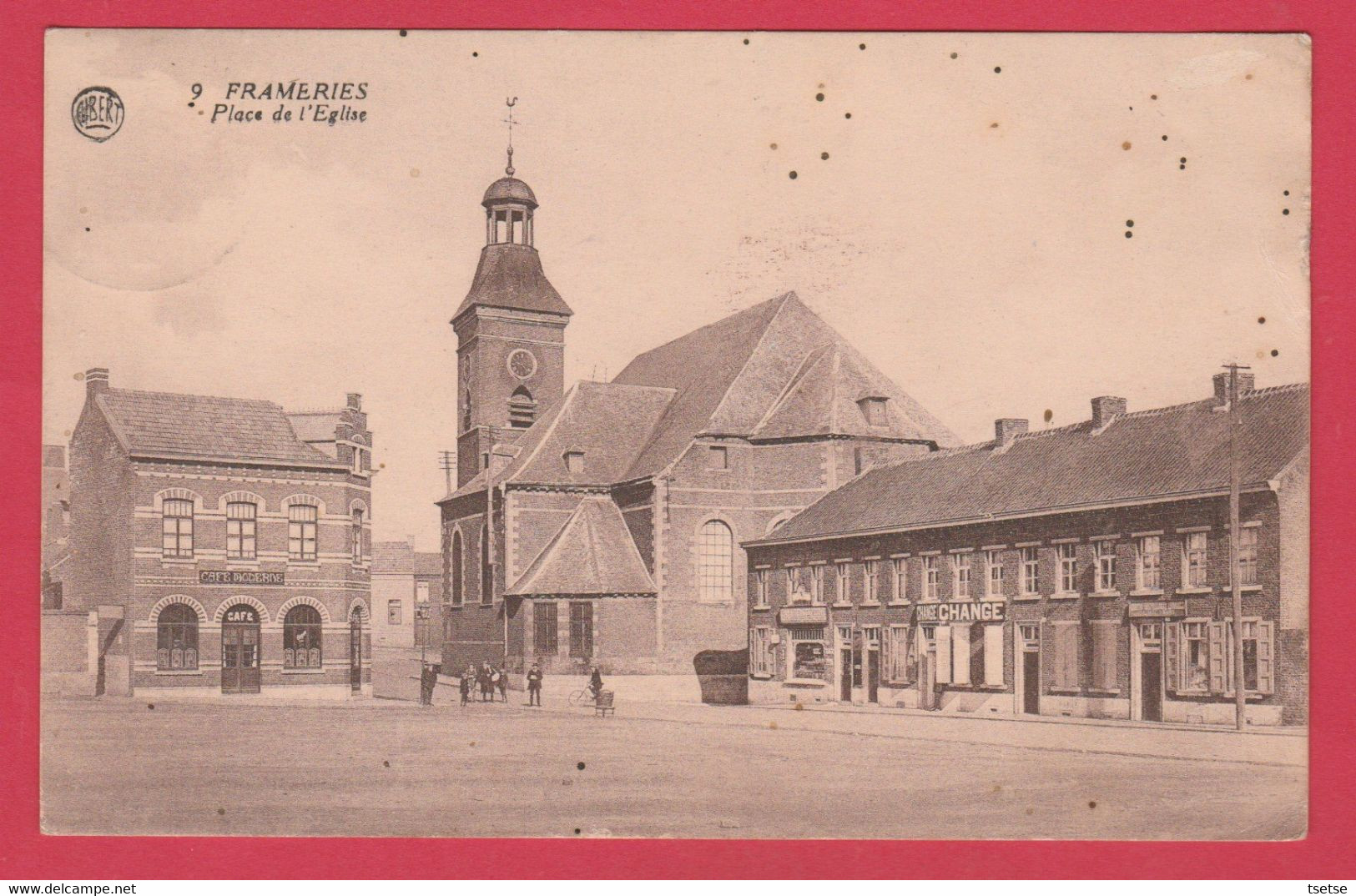 Frameries - Place De L'Eglise -1921  ( Voir Verso ) - Frameries