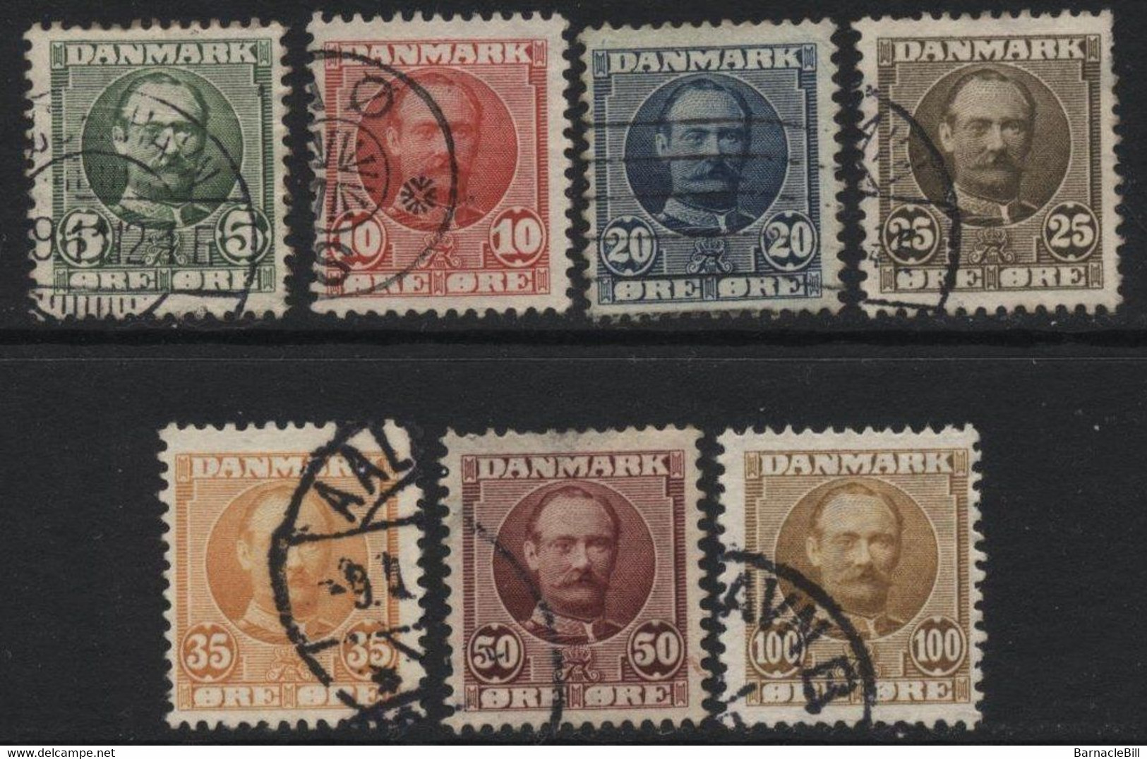 Denmark (14) 1907 Frederik VIII Set. Used - Otros & Sin Clasificación