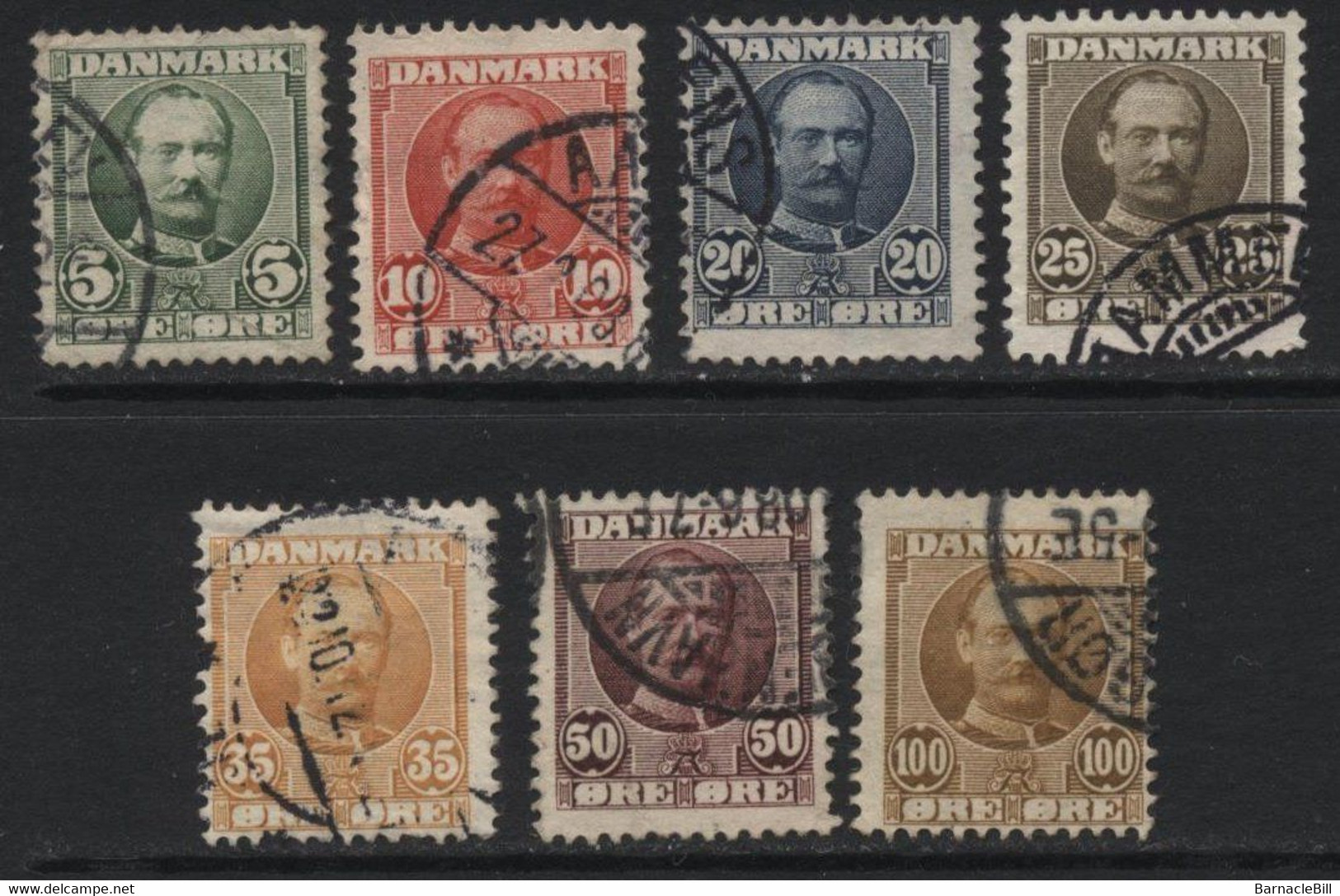 Denmark (17) 1907 Frederik VIII Set. Used - Other & Unclassified