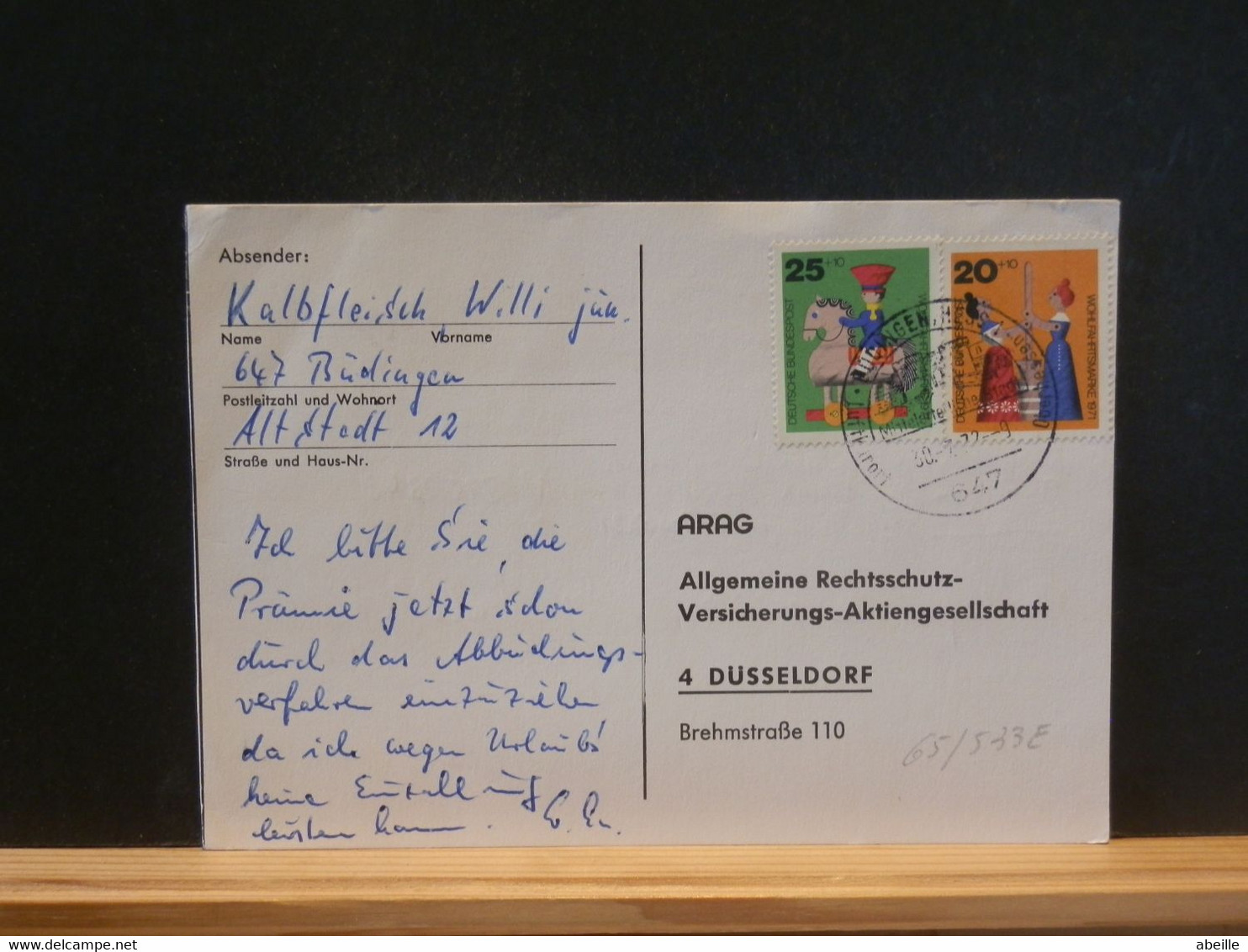 65/533E CP ALLEMAGNE - Lettres & Documents