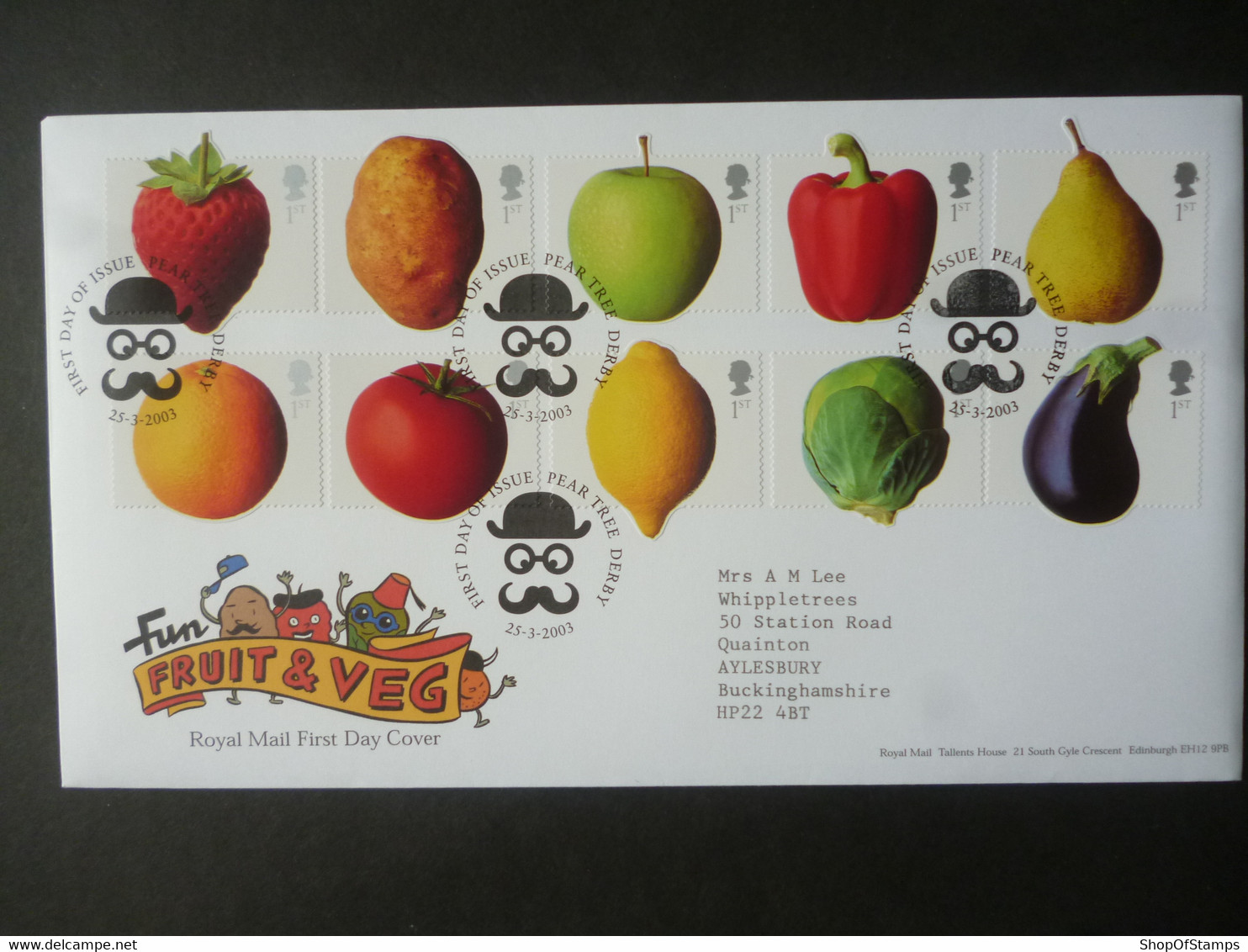 GREAT BRITAIN SG 2348 FRUIT AND VEGETABLES FDC - Sin Clasificación