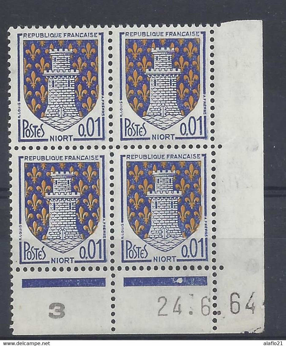 BLASON NIORT N° 1351A - Bloc De 4 COIN DATE - NEUF SANS CHARNIERE - 24/6/64 1 Point - 1960-1969