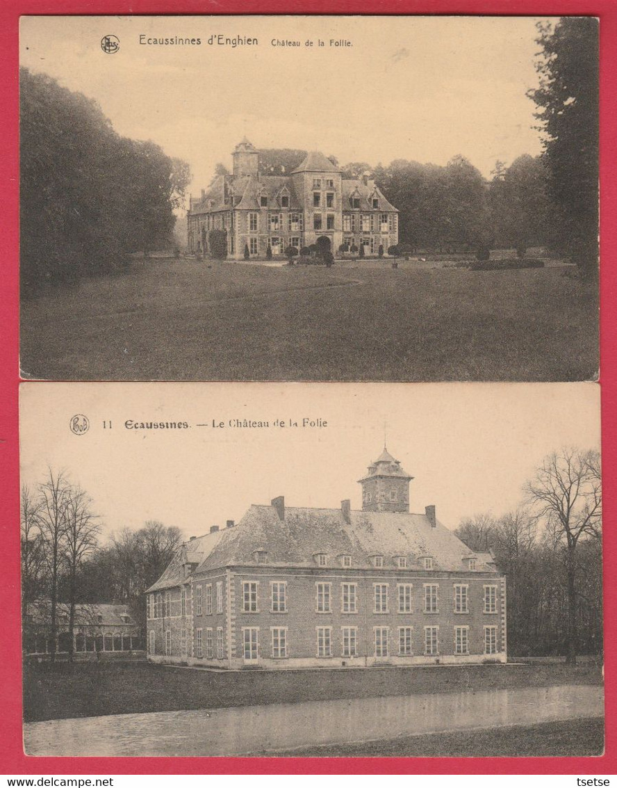 Ecaussines - Le Château De La Folie - 2 Cartes Postales ( Voir Verso ) - Ecaussinnes