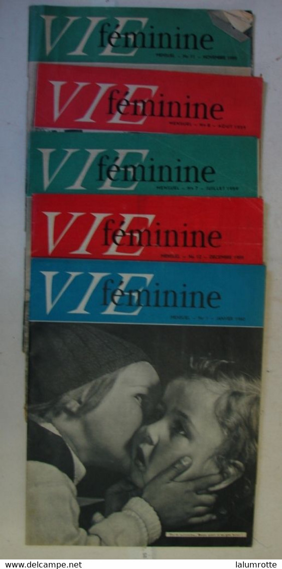 JouRev. 18. Lot De 5 Revues "La Vie Féminine" De 1959 Et 1960 - 1950 - Today