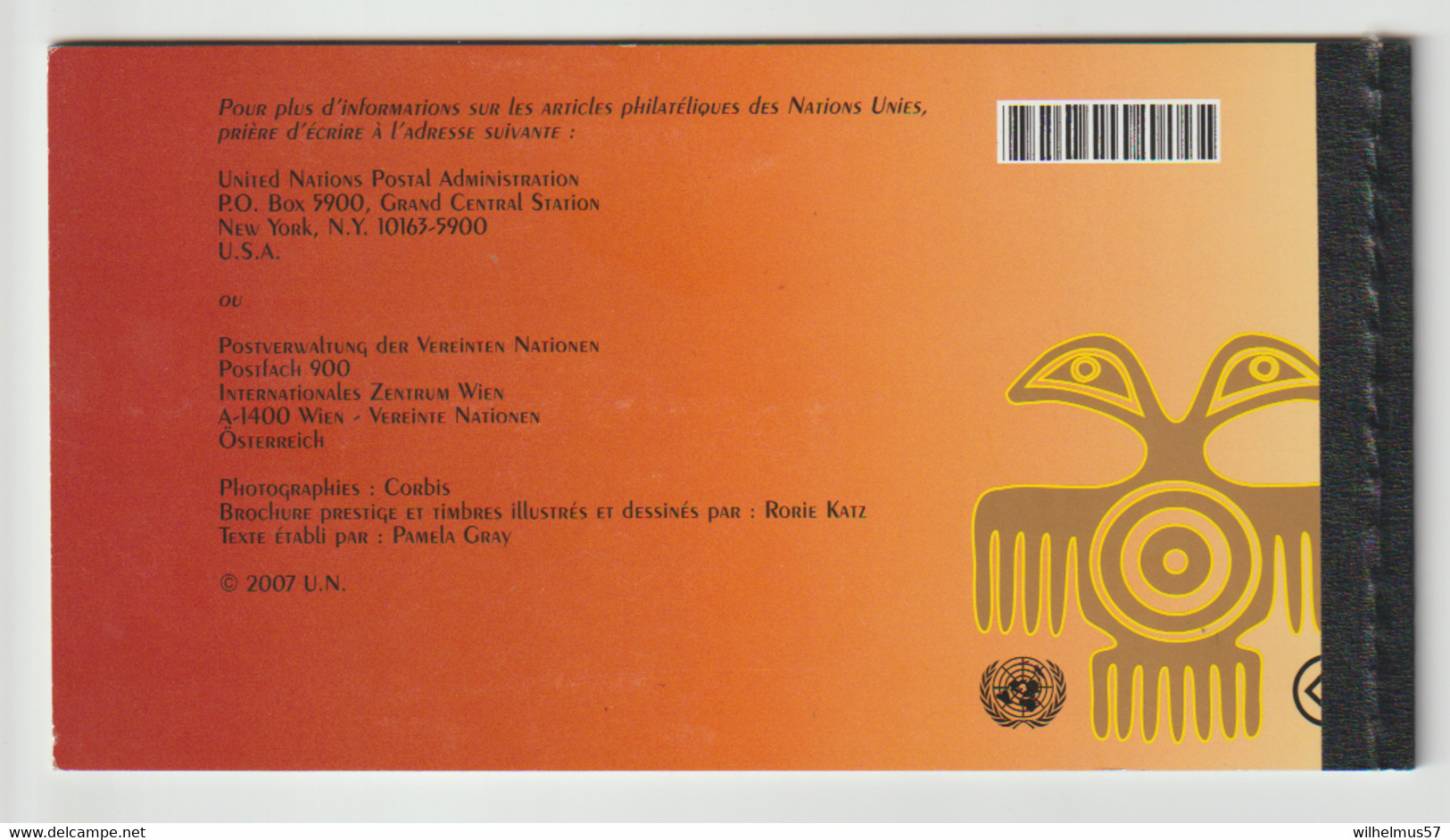 (D240) UNO Geneva Booklet Patrimoine Mondial Amerique Du Sud  MNH - Booklets