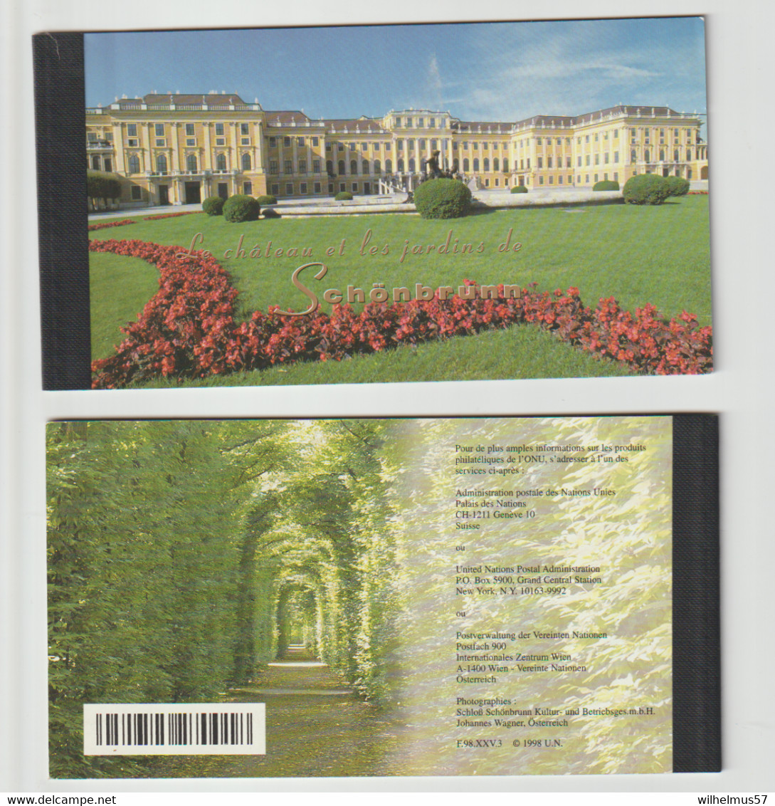 (D247) UNO Geneva Booklet  Le Chateau Et Les Jardins De Schönbrunn MNH - Markenheftchen