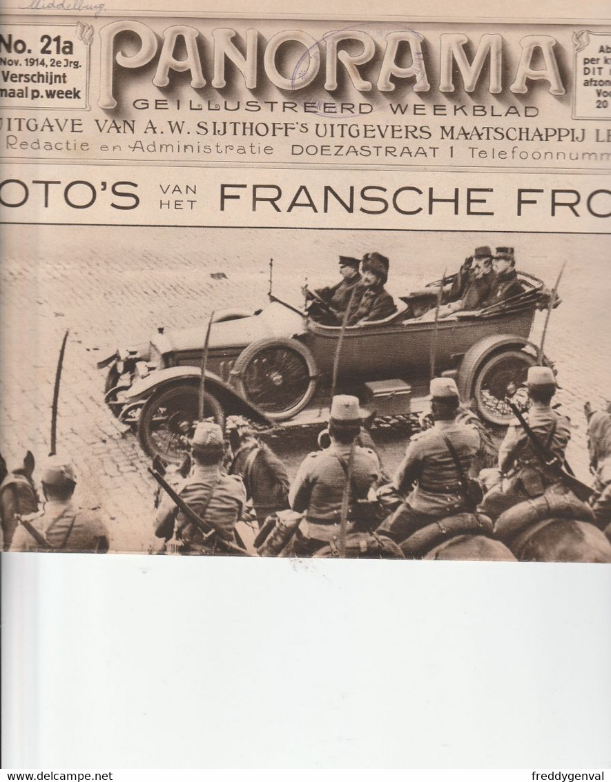 PANORAMA REVUE DE 12 PAGES PLIEE EN DEUX UMNERO 21 A 13 NOVEMBRE 1914 - War 1914-18