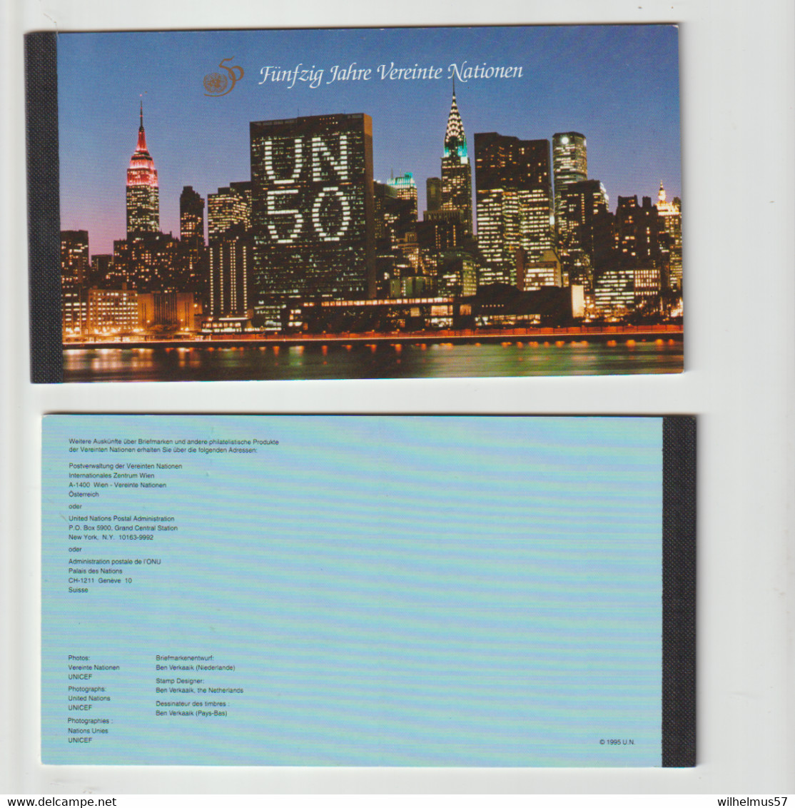 (D252) UNO Vienna Booklet 50 Jahre Vereinte Nationen MNH - Postzegelboekjes