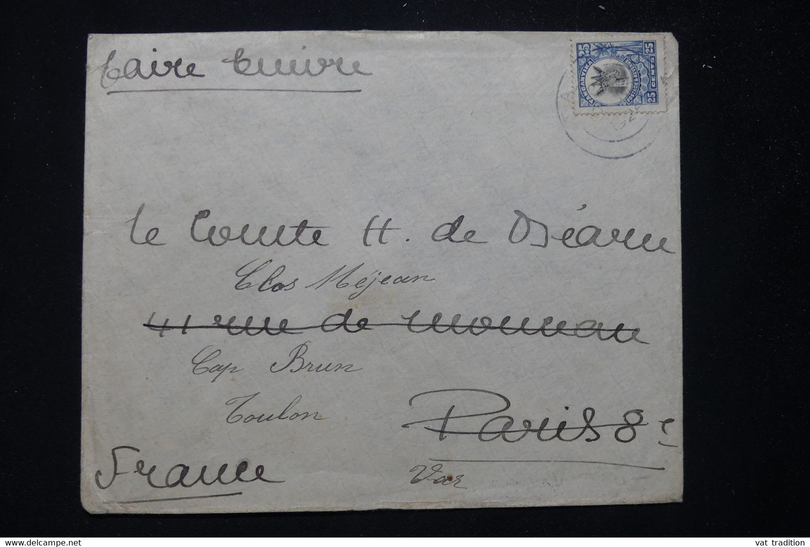 TANGANYIKA - Enveloppe Pour La France En 1926 - L 77578 - Tanganyika (...-1932)