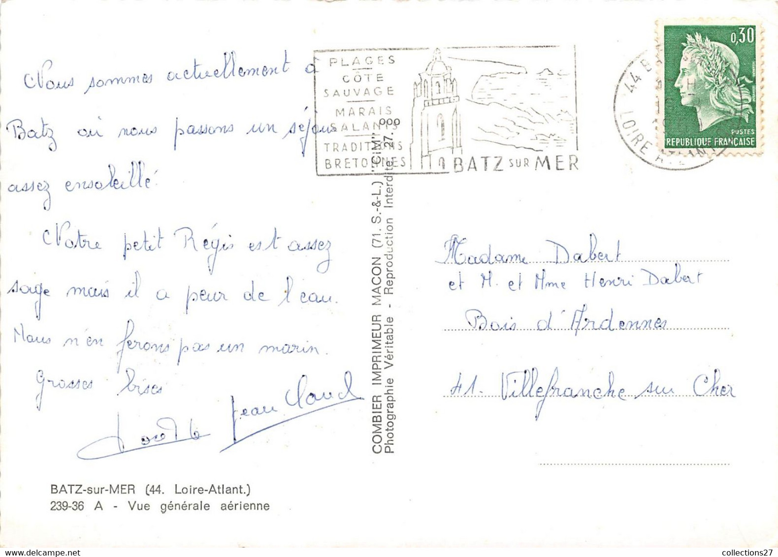 44-BATZ-SUR-MER- VUE GENERALE AERIENNE - Batz-sur-Mer (Bourg De B.)