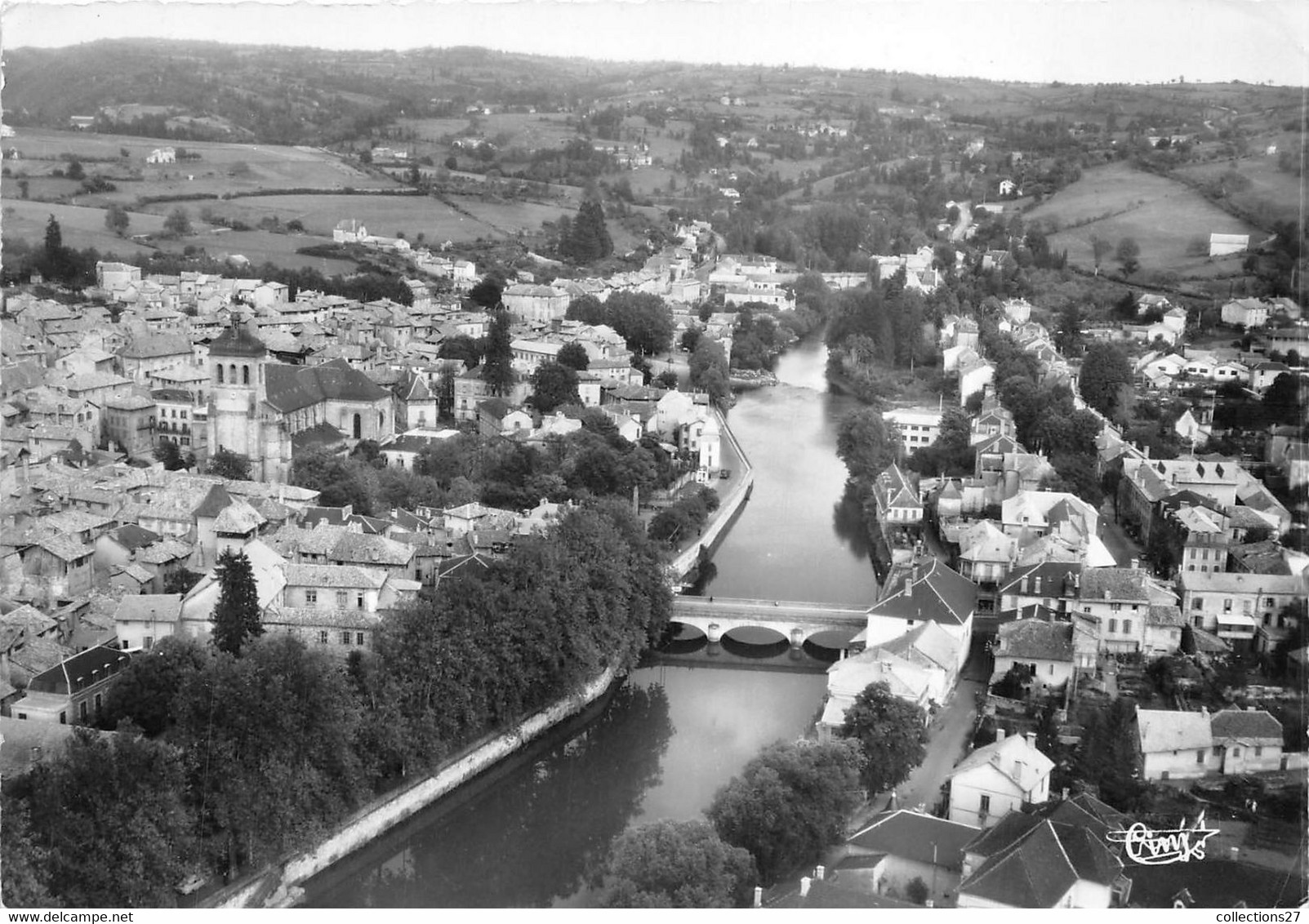 46-FIGEAC- VUE GENERALE AERIENNE - Figeac