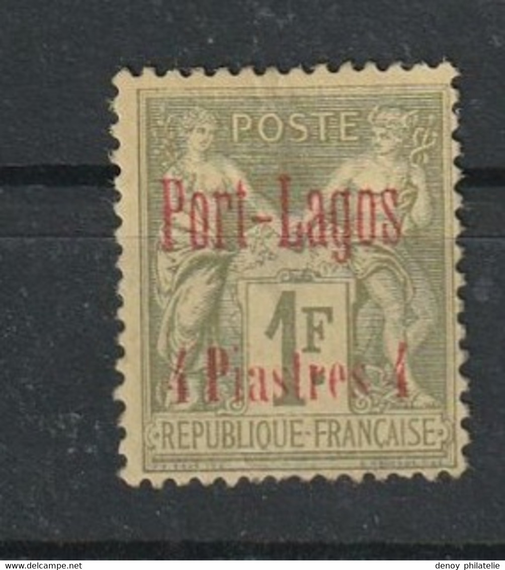 Port Lagos N° 6 Avec Charniére * Un Peu Forte - Unused Stamps