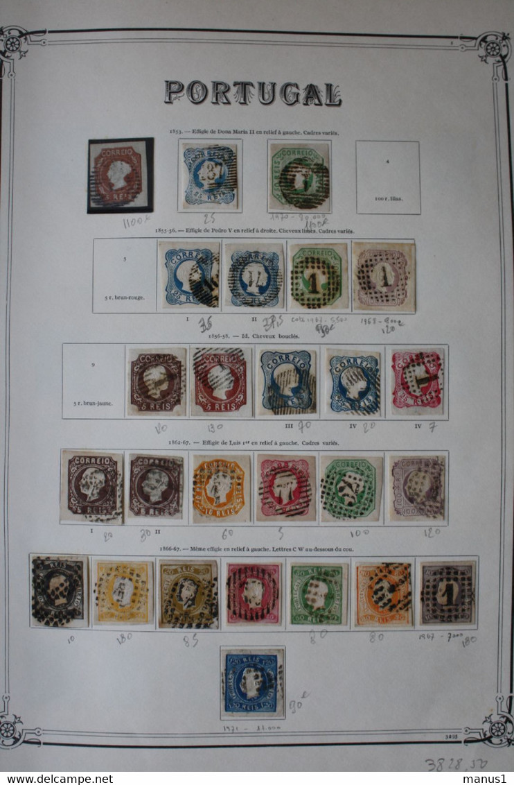 Collection Portugal 1853 - 1981 TB Très Complète Obl/*/** à 7% Cote Minimum 14000€ - Envoi MR Offert - Collections