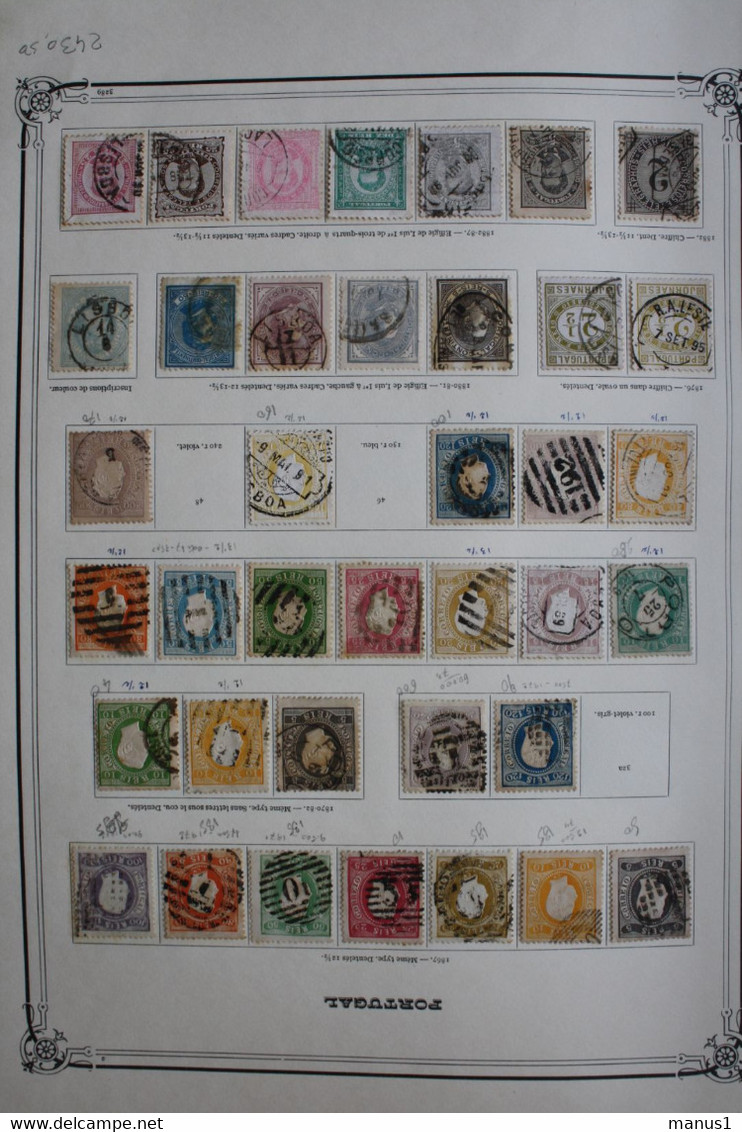 Collection Portugal 1853 - 1981 TB Très Complète Obl/*/** à 7% Cote Minimum 14000€ - Envoi MR Offert - Collections