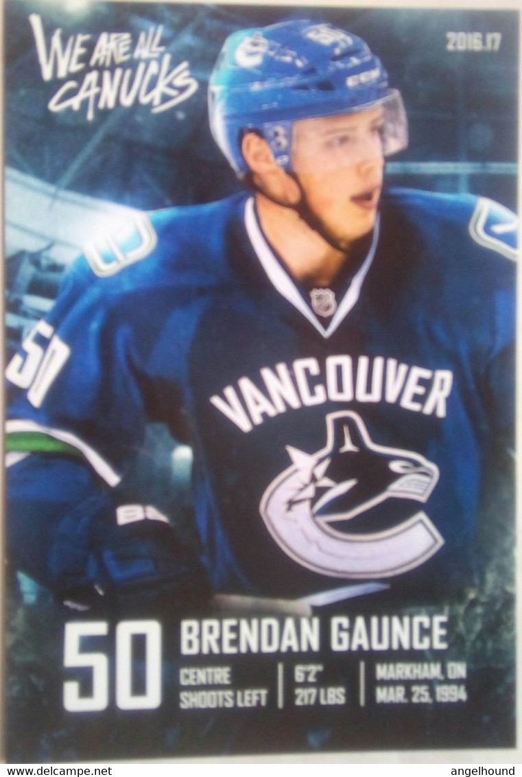 Canucks Vancouver Brendan Gaunce - 2000-Nu