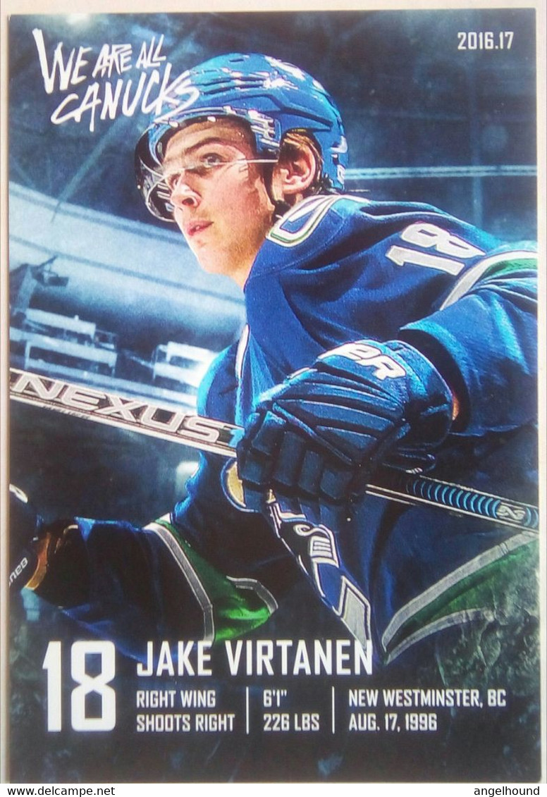 Canucks Vancouver Jake Virtanen - 2000-Nu