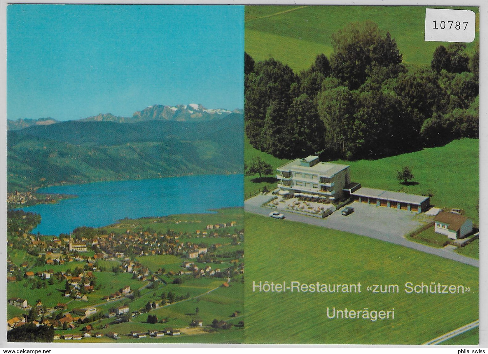 Flugaufnahme Hotel-Restaurant Zum Schützen Unterägeri - Unterägeri