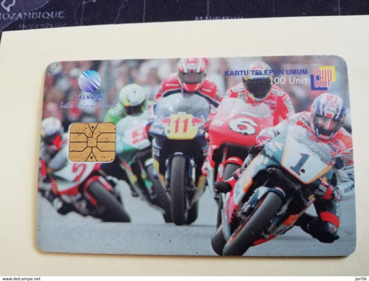 INDONESIA CHIPCARD 100 UNITS    Motor Races       Fine Used Card   **3746 ** - Indonesien