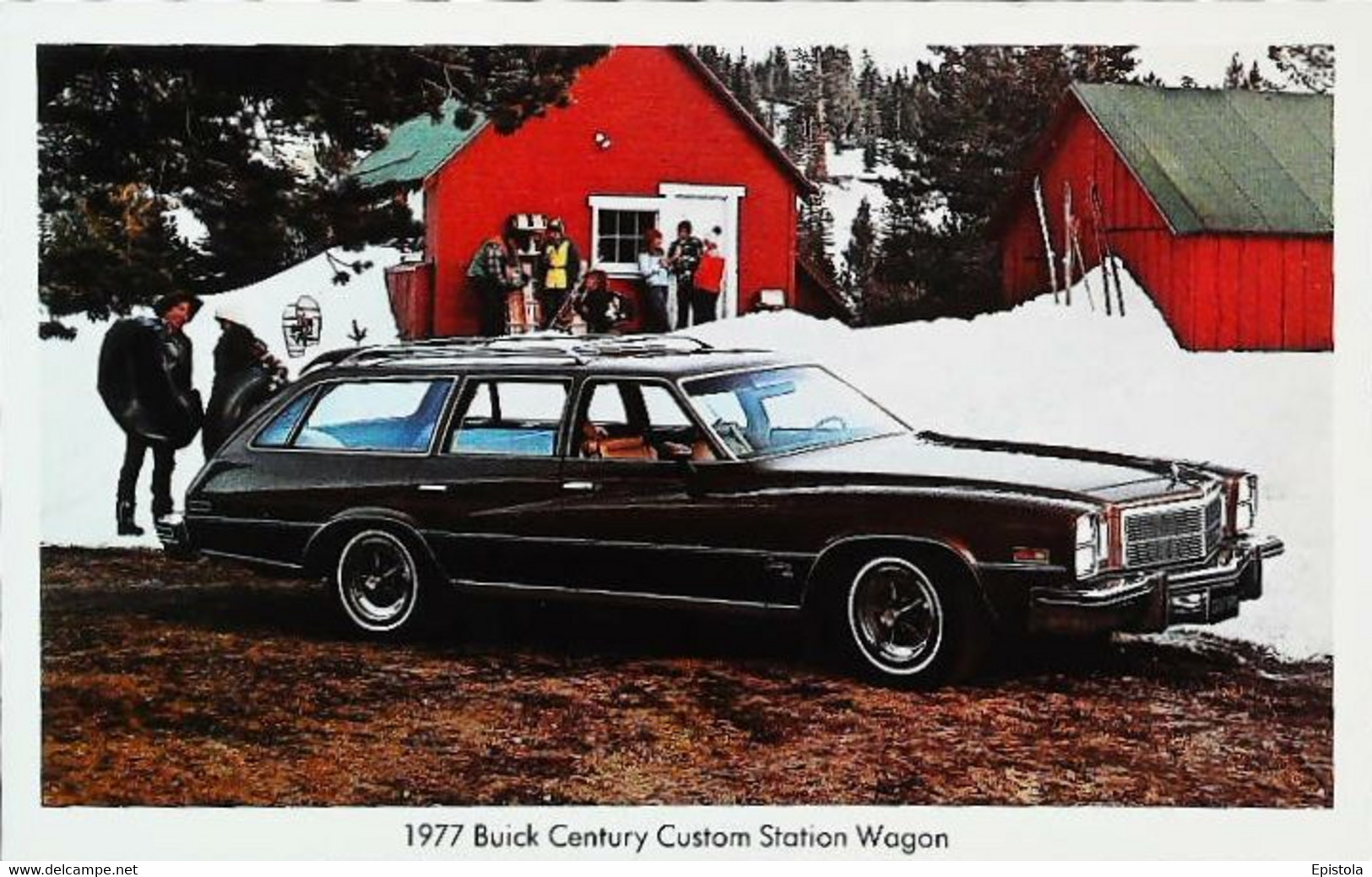 ► BUICK Century Custom Station Wagon 1977 - Automobile DAVE CROSS MOTORS Lee's Summit Miss.   (Litho.U.S.A) - American Roadside
