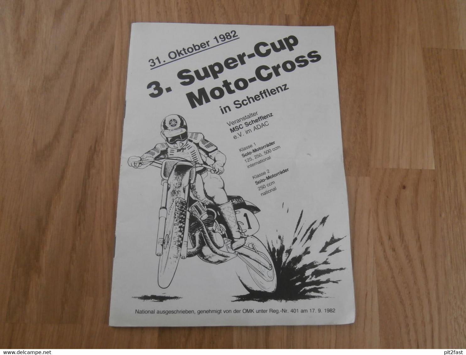 Moto Cross Schefflenz 31.10.1982 , Motocross , Programmheft / Programm / Rennprogramm !!! - Motos