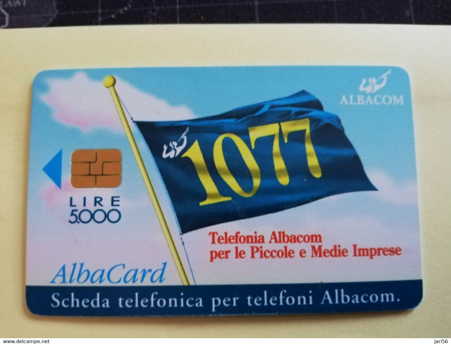 ITALIA CHIPCARD  ALBACARD  5000 LIRE FLAG ALBACOM  CHIP   ** 3754** - Sonstige & Ohne Zuordnung