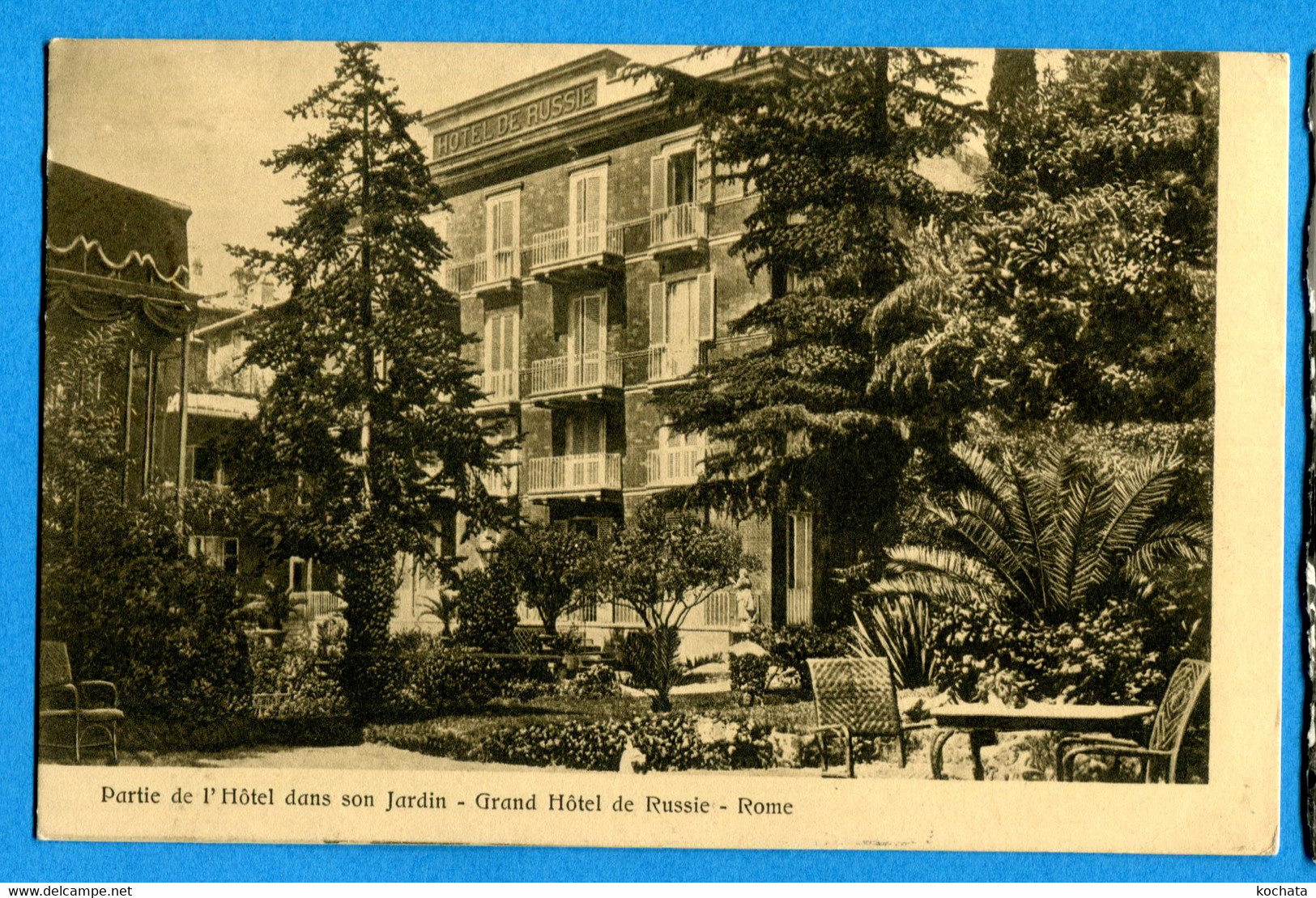 COVRn1443, Grand Hôet De Russie, Roma, Rome, Circulée 1925 - Bares, Hoteles Y Restaurantes